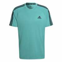 Adidas Мъжка Риза Classic 3 Stripe Sereno T-Shirt Mens Олива Страта 
