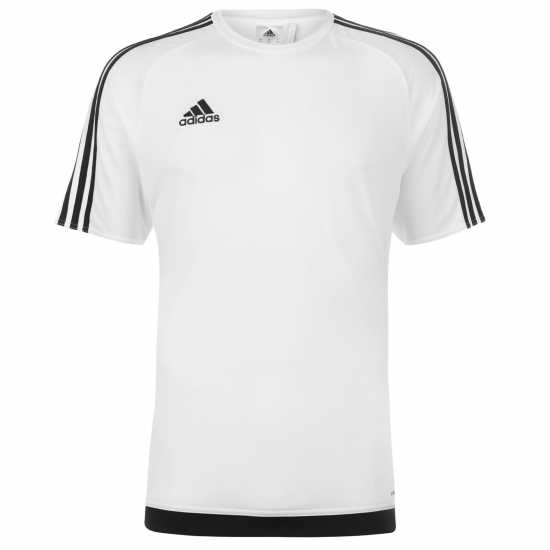Adidas Мъжка Риза Classic 3 Stripe Sereno T-Shirt Mens Бяло/Черно Adidas Мъжка Риза Classic 3 Stripe Sereno T-Shirt Mens Бяло/Черно