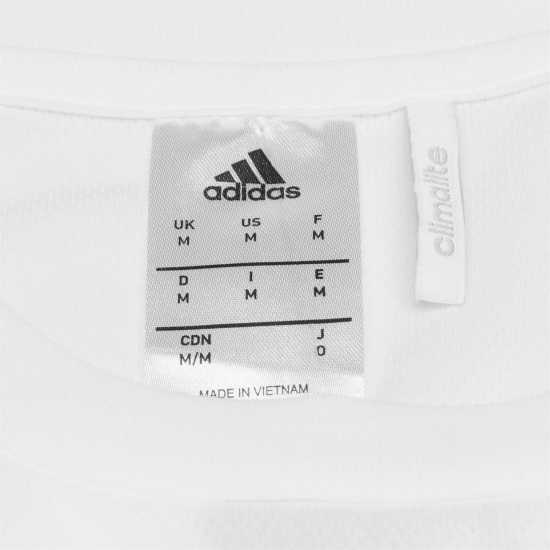 Adidas Мъжка Риза Classic 3 Stripe Sereno T-Shirt Mens Бяло/Черно Adidas Мъжка Риза Classic 3 Stripe Sereno T-Shirt Mens Бяло/Черно
