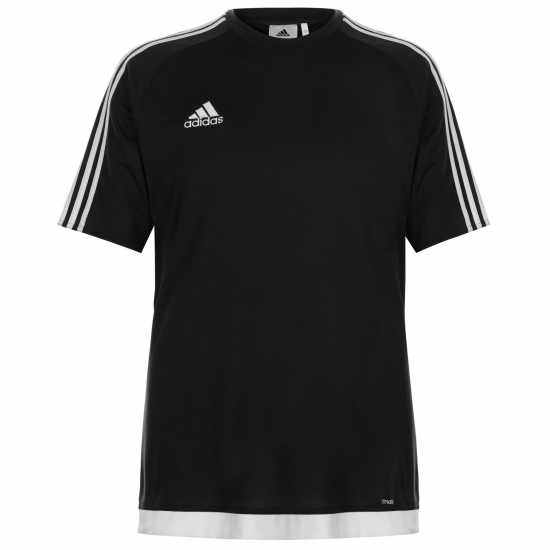 Adidas Мъжка Риза Classic 3 Stripe Sereno T-Shirt Mens Черно/Бяло Adidas Мъжка Риза Classic 3 Stripe Sereno T-Shirt Mens Черно/Бяло