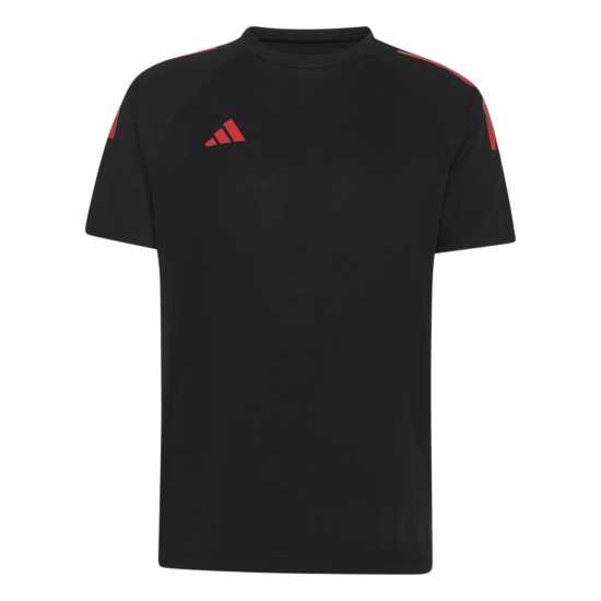 Adidas Мъжка Риза Classic 3 Stripe Sereno T-Shirt Mens Red/Black 