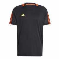 Adidas Мъжка Тениска 3 Stripe Estro T Shirt Mens Black/Red Мъжки ризи
