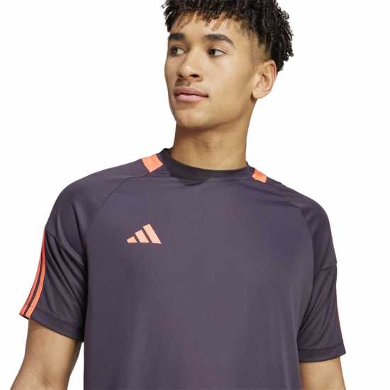 Adidas Мъжка Тениска Classic 3 Stripe Sereno T Shirt Mens Aurora Black Мъжки тениски и фланелки