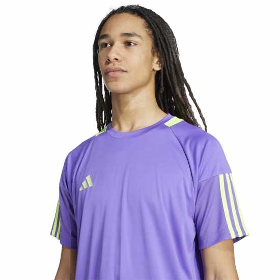 Мъжки тениски и фланелки Adidas Мъжка Риза Classic 3 Stripe Sereno T-Shirt Mens Purple/yellow Adidas Мъжка Риза Classic 3 Stripe Sereno T-Shirt Mens Purple/yellow Мъжки тениски и фланелки