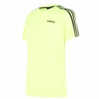 Adidas Мъжка Тениска Classic 3 Stripe Sereno T Shirt Mens SolarYell/Black Мъжки тениски с яка