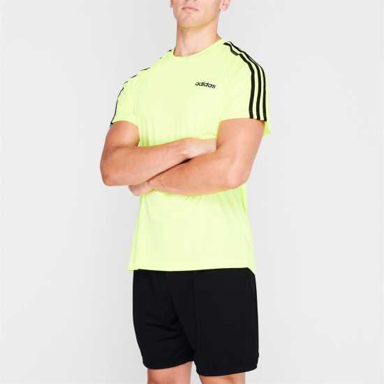 Adidas Мъжка Риза Classic 3 Stripe Sereno T-Shirt Mens Black/White 