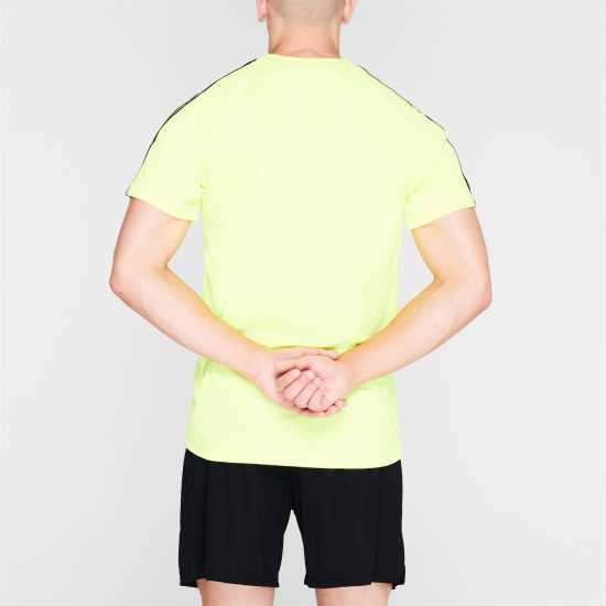 Adidas Мъжка Тениска Classic 3 Stripe Sereno T Shirt Mens Black/White Мъжки тениски с яка