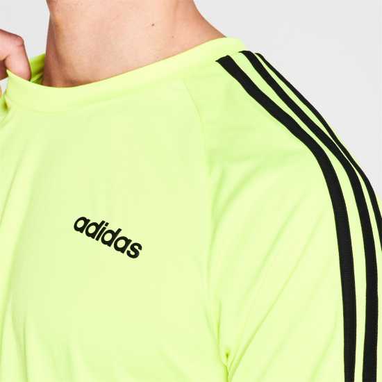 Adidas Мъжка Риза Classic 3 Stripe Sereno T-Shirt Mens Black/White 