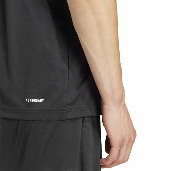 Adidas Мъжка Риза Classic 3 Stripe Sereno T-Shirt Mens Black/White 