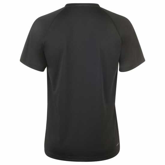 Adidas Мъжка Тениска Classic 3 Stripe Sereno T Shirt Mens Black/Grey Мъжки тениски с яка