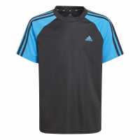 Adidas Детска Спортна Тениска Sereno Training Top Junior Boys Black/Blue Детски тениски и фланелки