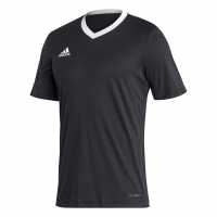 Adidas Entrada 22 Short Sleeve Jersey Top Mens Black Мъжки ризи