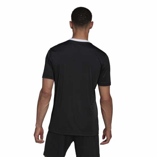 Adidas Entrada 22 Short Sleeve Jersey Top Mens Black Мъжки ризи