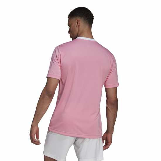 Adidas Entrada 22 Short Sleeve Jersey Top Mens Pink Мъжки ризи