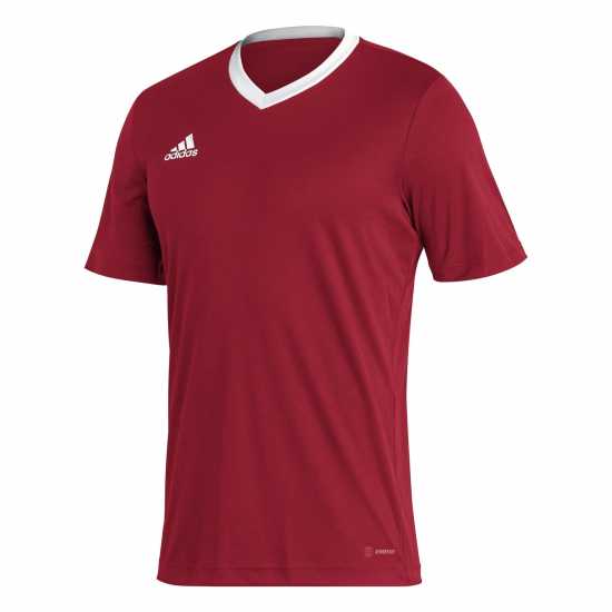 Adidas Entrada 22 Short Sleeve Jersey Top Mens Red Мъжки ризи