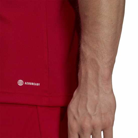 Adidas Entrada 22 Short Sleeve Jersey Top Mens Red Мъжки ризи