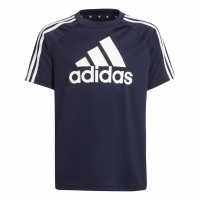 Adidas Детска Тениска Sereno Logo T Shirt Juniors Navy/White Детски тениски и фланелки