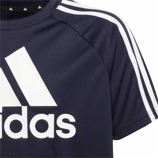 Adidas Детска Тениска Sereno Logo T Shirt Juniors Navy/White Детски тениски и фланелки