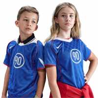 Nike Total 90 Energy Shirt Juniors Blue/White Детски тениски и фланелки
