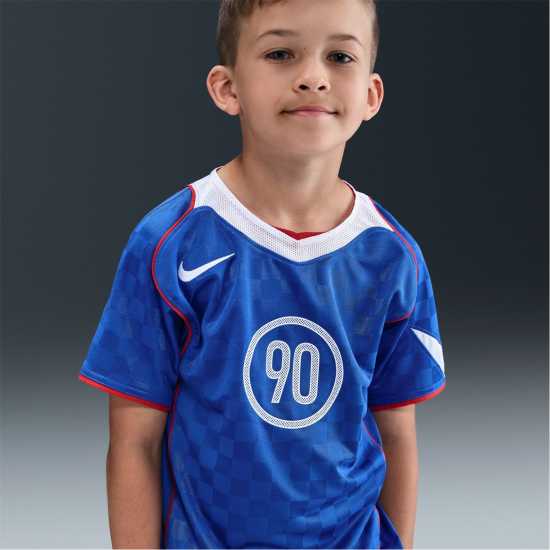 Nike Total 90 Energy Shirt Juniors Blue/White Детски тениски и фланелки