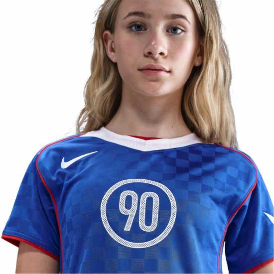 Nike Total 90 Energy Shirt Juniors Blue/White Детски тениски и фланелки