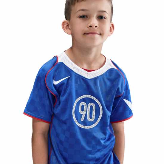 Nike Total 90 Energy Shirt Juniors Blue/White Детски тениски и фланелки
