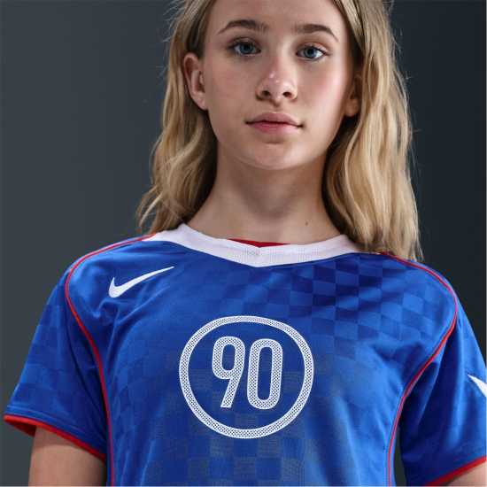 Nike Total 90 Energy Shirt Juniors Blue/White Детски тениски и фланелки