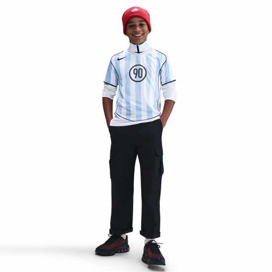 Nike Total 90 Energy Shirt Juniors White/Blue Детски тениски и фланелки