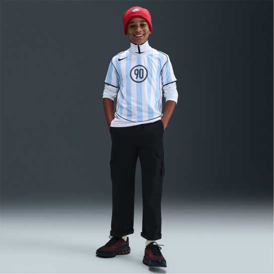Nike Total 90 Energy Shirt Juniors White/Blue Детски тениски и фланелки