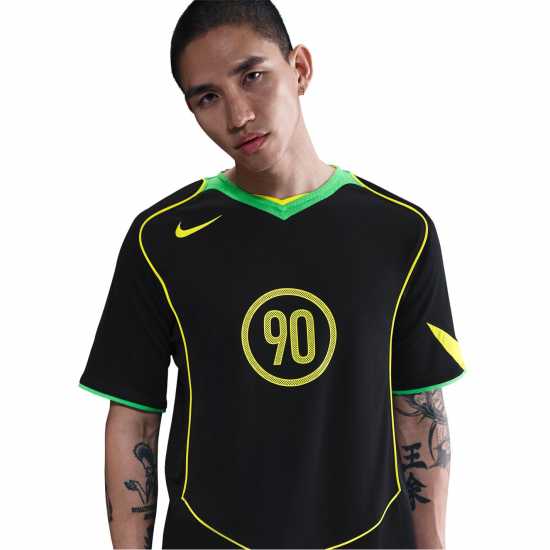 Мъжки тениски и фланелки Nike Total 90 Energy Shirt Adults Black/Green Nike Total 90 Energy Shirt Adults Black/Green Мъжки тениски и фланелки