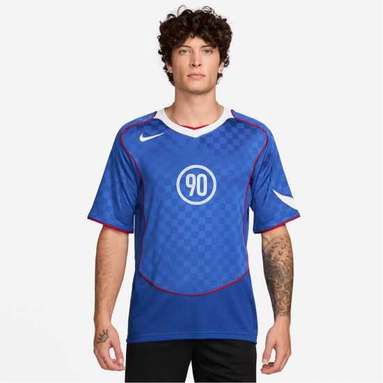 Мъжки тениски и фланелки Nike Total 90 Energy Shirt Adults Blue/White Nike Total 90 Energy Shirt Adults Blue/White Мъжки тениски и фланелки