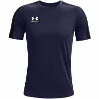 Under Armour Мъжка Спортна Тениска Challenger Training Top Mens Navy / White Мъжки ризи