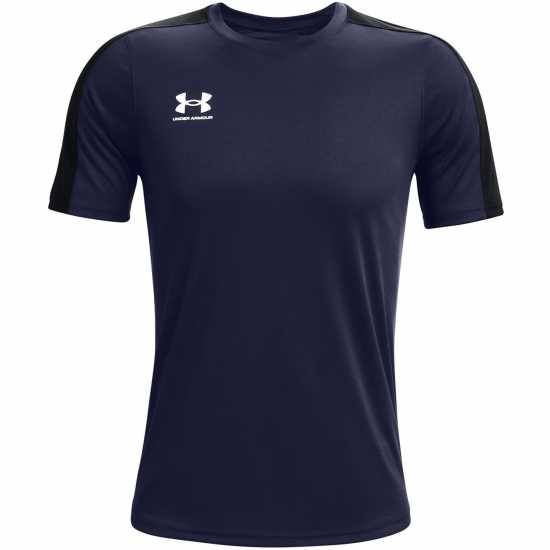Under Armour Мъжка Спортна Тениска Challenger Training Top Mens Navy / White - Мъжки ризи