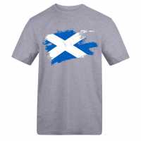 Awd Printed Adult Football Scotland Flag Tee Scot Flag 