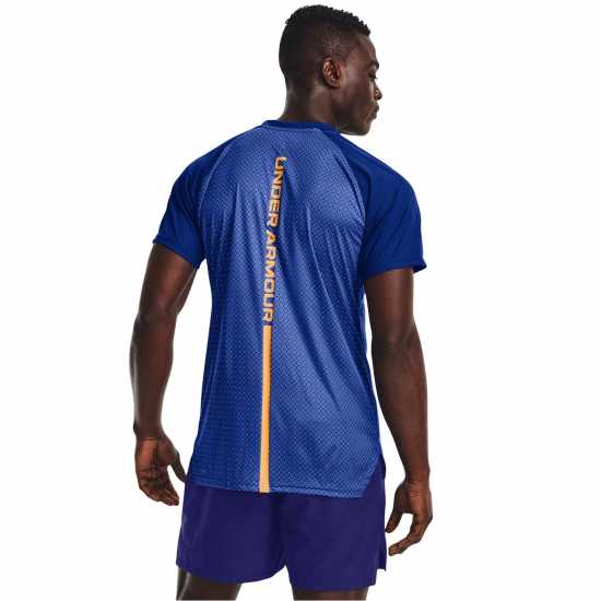 Under Armour Мъжка Тениска Accelerate T Shirt Mens Versa Blue Мъжки ризи