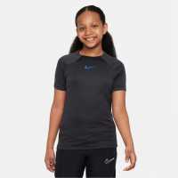 Nike Dri-FIT Academy Big Kids' Short-Sleeve Soccer Top Black/Royal Детски тениски и фланелки