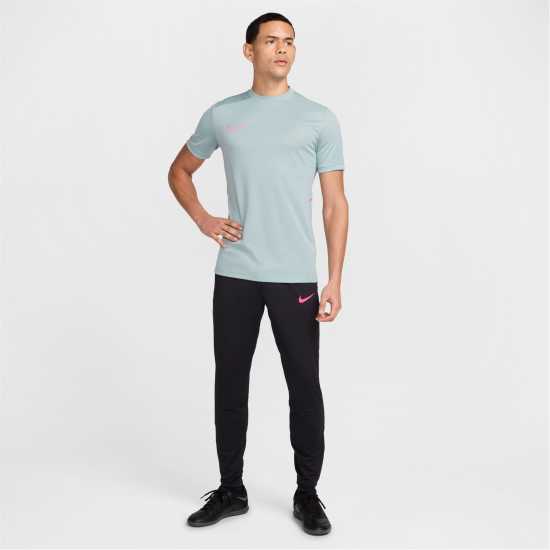 Nike Dri-Fit Academy Mens Short-Sleeve Soccer Top Grey/Pink 