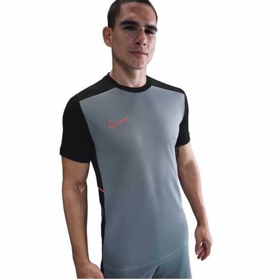 Nike Мъжка Риза Academy Shirt Mens Grey/Black Мъжки тениски и фланелки