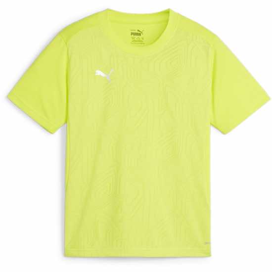 Puma Kids' Teamfinal Training Short-Sleeve Performance T-Shirt Електрически Лим 