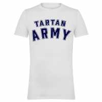 Awd Adults Printed Scotland World Cup Tee Tartan Arm 