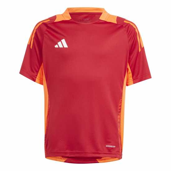 Adidas Unisex Kids' Tiro24 Short Sleeve Performance T-Shirt Power Red 