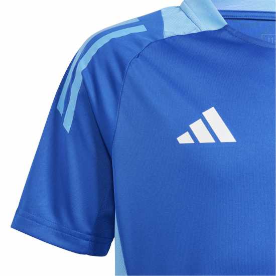 Adidas Unisex Kids' Tiro24 Short Sleeve Performance T-Shirt Royal Blue 