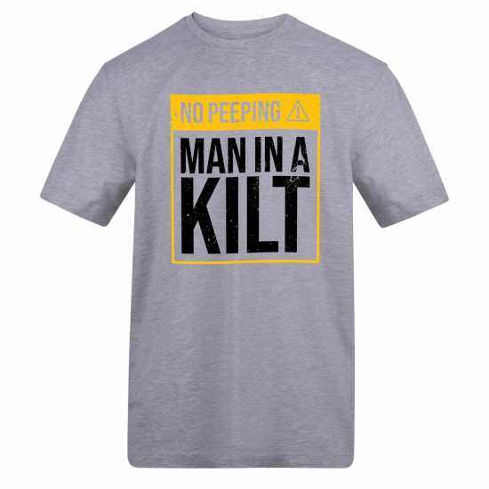 Awd Printed Novelty Scottish Football Fan Tee Peeping 