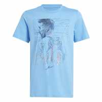 Adidas Messi Football Graphic T-Shirt Juniors  