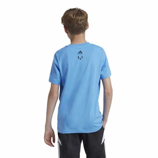 Adidas Messi Football Graphic T-Shirt Juniors Adidas Messi Football Graphic T-Shirt Juniors