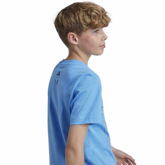 Adidas Messi Football Graphic T-Shirt Juniors Adidas Messi Football Graphic T-Shirt Juniors
