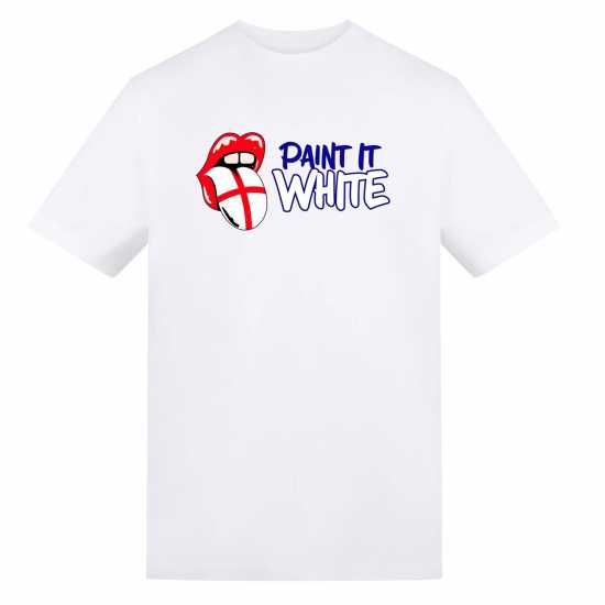Awd Adults Printed England World Cup Tee Paint it White Awd Adults Printed England World Cup Tee Paint it White