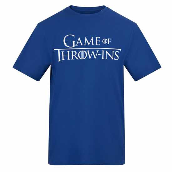 Awd Adults Printed Novelty Football Fan Tee Throw-ins 