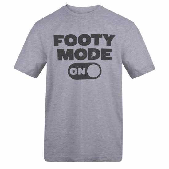 Awd Adults Printed Novelty Football Fan Tee Footy Mode Awd Adults Printed Novelty Football Fan Tee Footy Mode