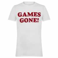 AWD Adults Printed Novelty Football Fan Tee Games Gone
